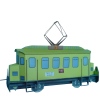 elekrischer Triebwagen, zweiachsig, gelb