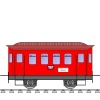 Beiwage für Triebwagen, zweiachsig, rot