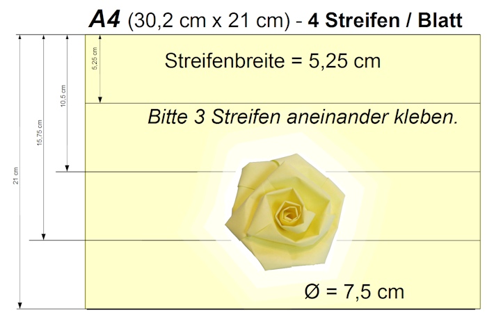 4 Streifen =>5,25 cm