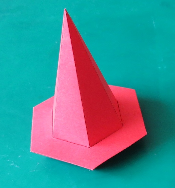 die zusammengebaute Sechskantspitze