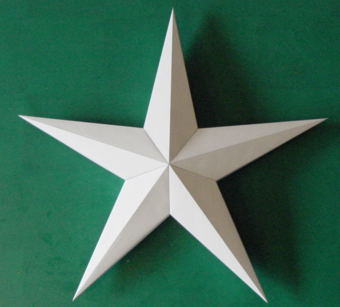 10.) Der fertige Stern ohne Auflagenteile 1c 10. der Stern ohne Auflagen
