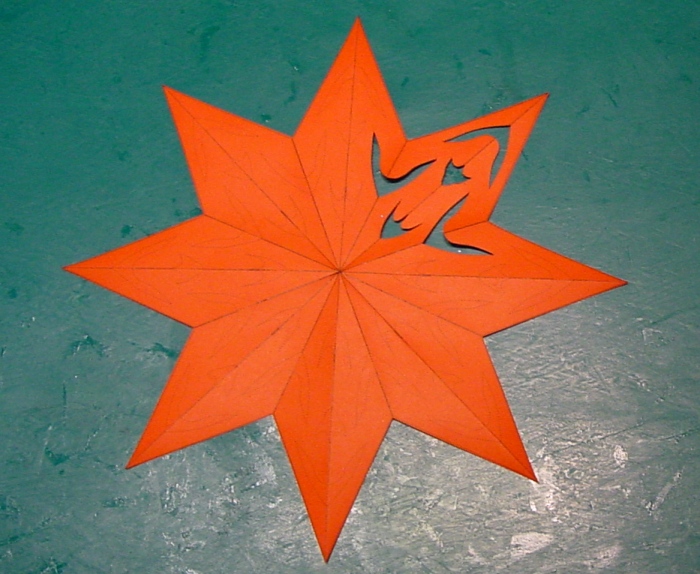rote Auflage für den gelben Stern