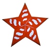 ein Stern 945b orange Auflage mit Scherenschnitt